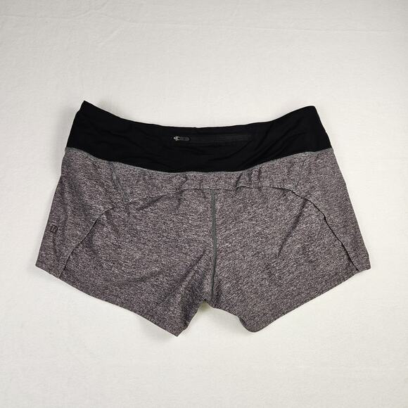 Lululemon Run Times Short II 4" Womens Size 10 Black Gray First Release W7AK9S - Picture 2 of 12